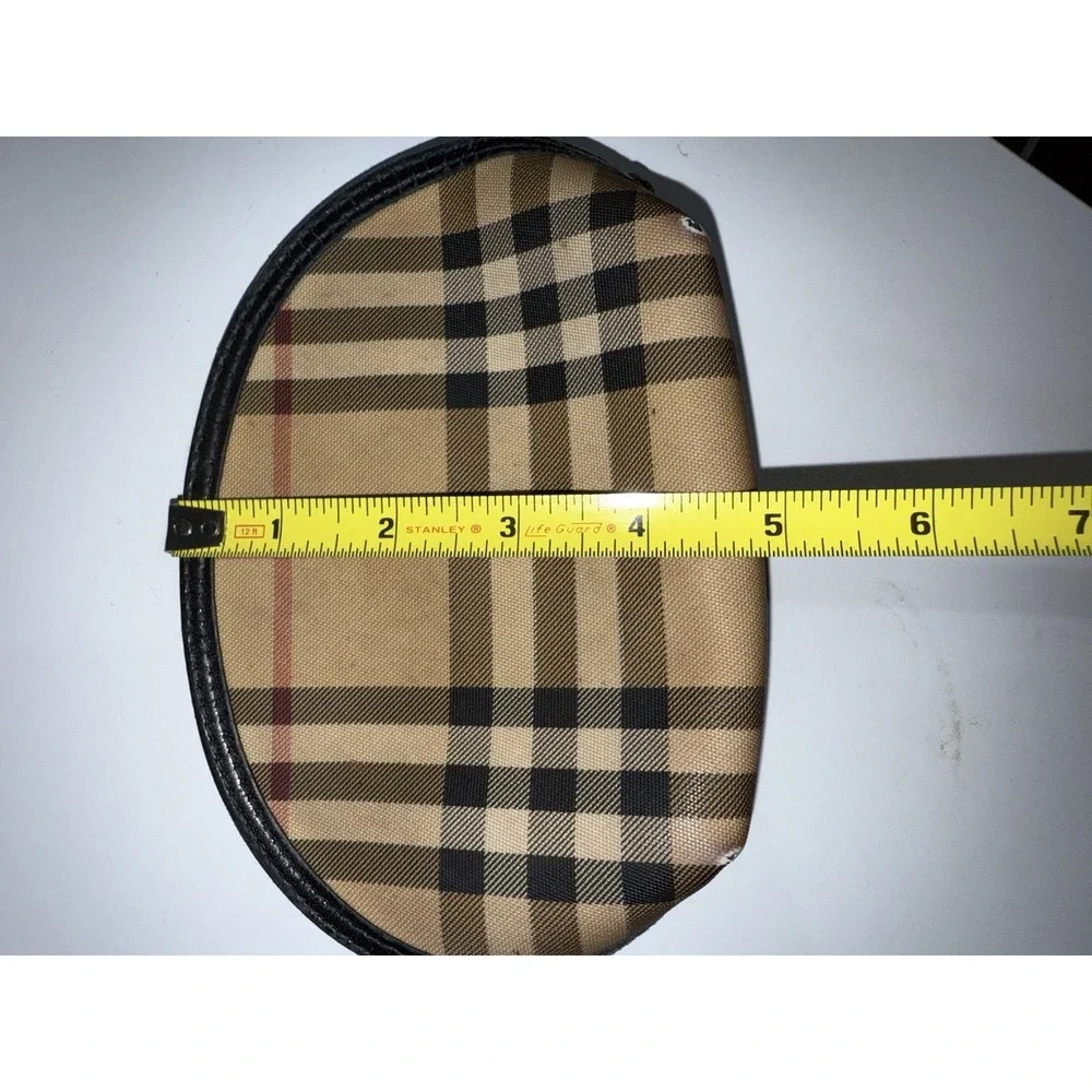 Burberry London Nova Check‎ Netural Cosmetic Bag Vanity Pouch  O